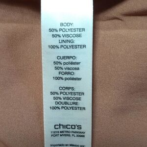 CHICOS ALL SEASON TAN 32IN JACKET SZ 3=16